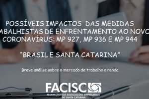 FACISC avalia impacto das medidas trabalhistas de enfrentamento ao novo coronavírus no mercado de trabalho catarinense