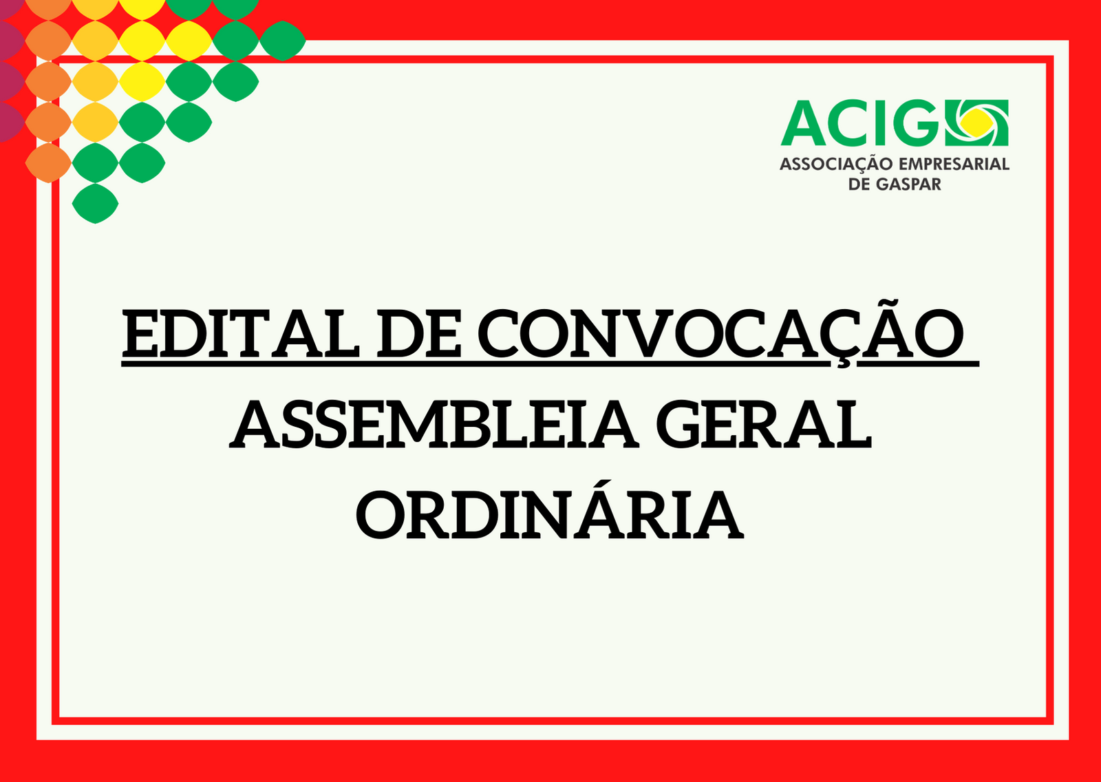 Convocação para Assembleia Geral Ordinária