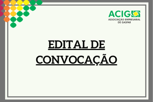 Convocação para a Assembleia Geral Extraordinária