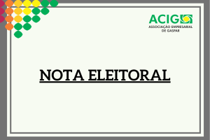 Nota eleitoral para registro de chapas